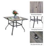 Coolmen Outdoor Patio Dining Furniture Table (37"x37" Table)