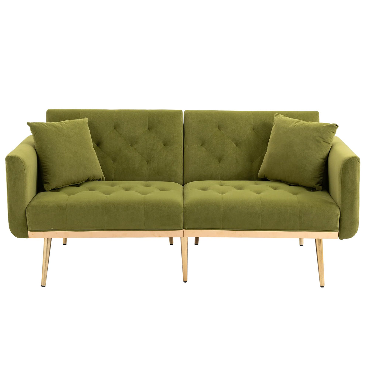 Mid-Century Modern Velvet Loveseat, Petite Accent Sofa Couch