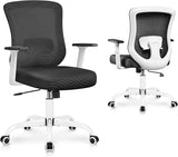 Office Chair Ergonomic Desk Chairs with Lumbar Support and Flip-up Arms, Comfortable