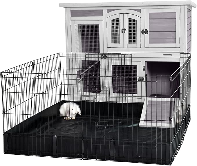 Rabbit Hutch Indoor Rabbit Cage Outdoor Two Story Bunny Cage Bunny Hutch