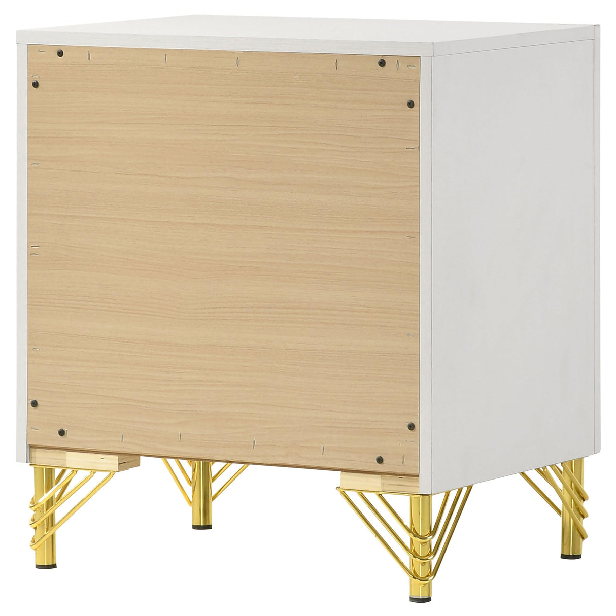 Coaster Lucia 2-Drawer Nightstand White and Gold