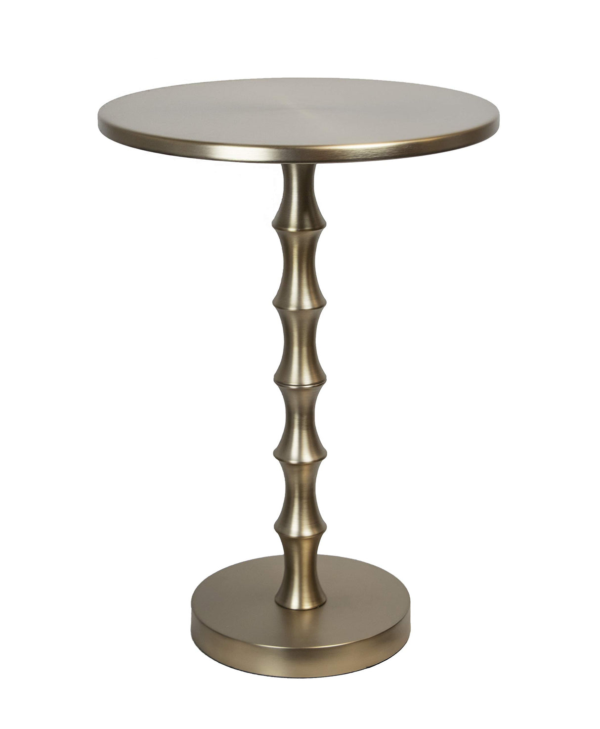 Bora 26.75" Metal Accent Table, Gold End Table, Bronze End Table