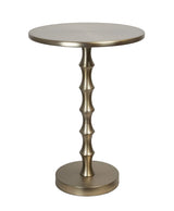 Bora 26.75" Metal Accent Table, Gold End Table, Bronze End Table
