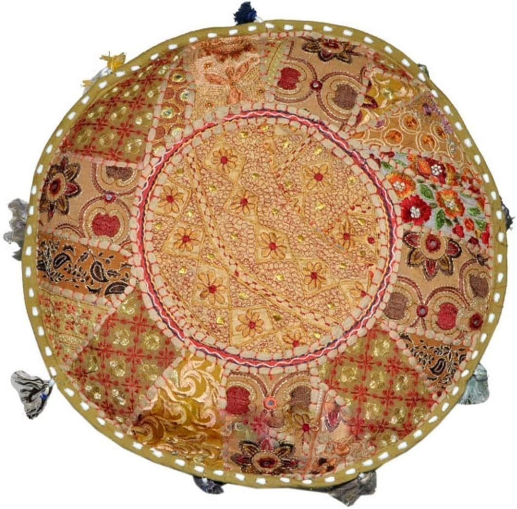 Ganesham Indian Hippie Vintage Cotton Floor Pillow & Cushion Patchwork Bean Bag Chair