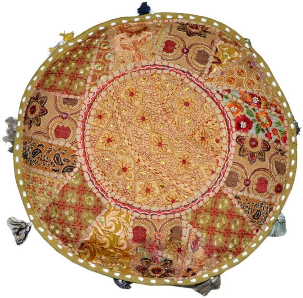 Ganesham Indian Hippie Vintage Cotton Floor Pillow & Cushion Patchwork Bean Bag Chair