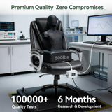 Big and Tall Office Chair 500lbs - Heavy Duty High Back Leather Desk Chair