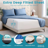 Extra Deep Pocket Queen Sheets 18-24 Inch-1000 Thread Count Egyptian Cotton Sheet Set