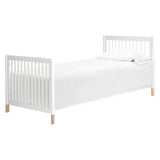 Gelato 4-in-1 Convertible Mini Crib in White and Washed Natural,