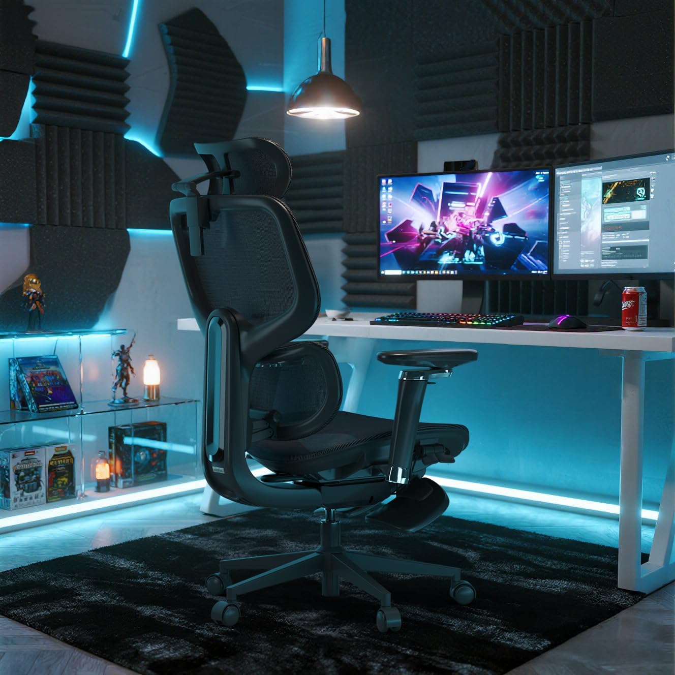 Ergonomic Office Chair with Footrest and Dynamic Lumbar Support