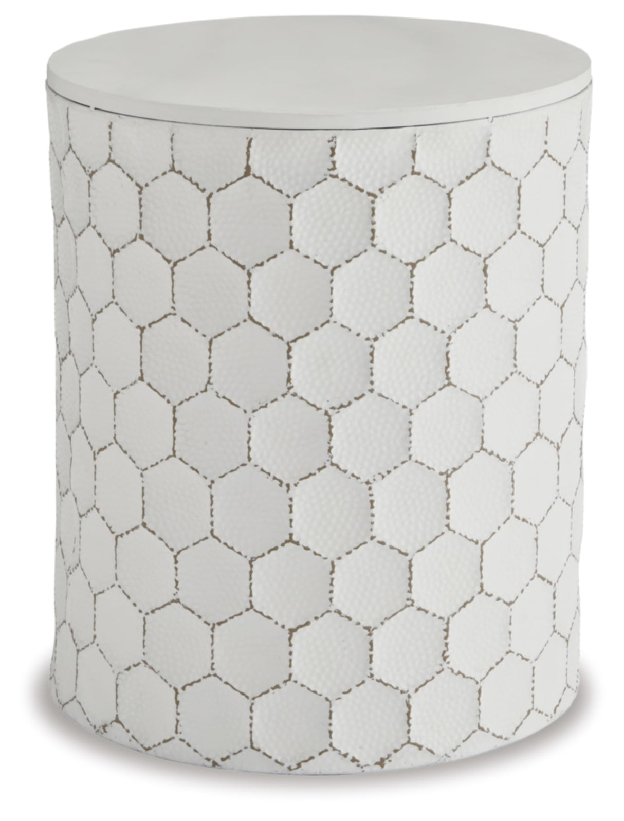 Polly Geometric Honeycomb Indoor Outdoor Accent Stool or Table,