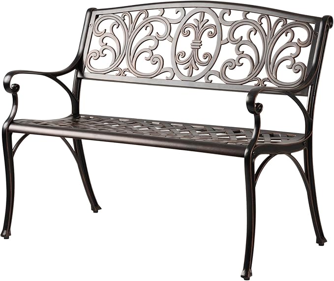 Decatur Cast Aluminum Patio Bench