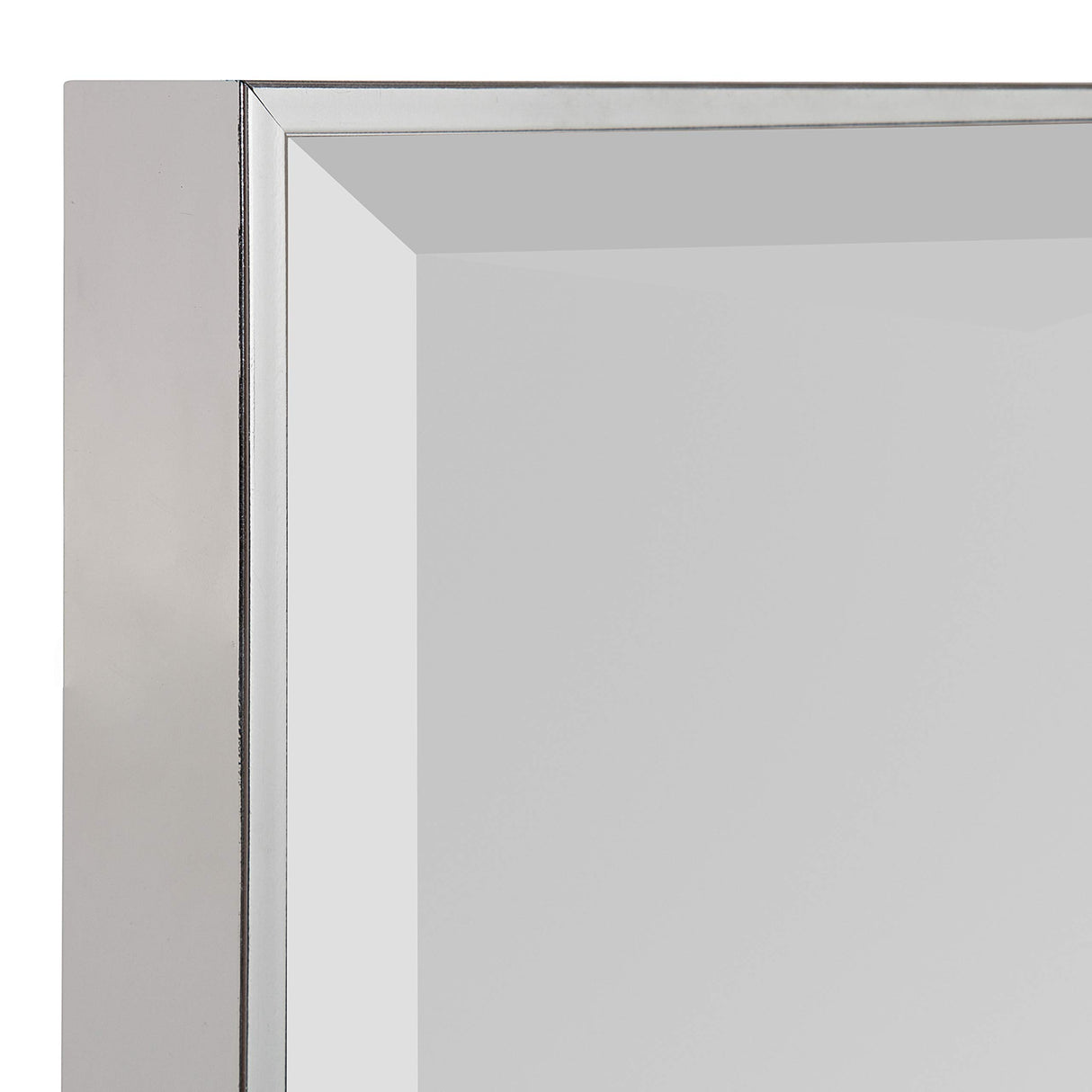 Framed Decorative Rectangle Wall Mirror, 18.75x24.75 Chrome Silver