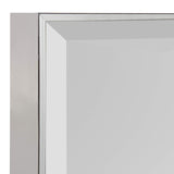 Framed Decorative Rectangle Wall Mirror, 18.75x24.75 Chrome Silver