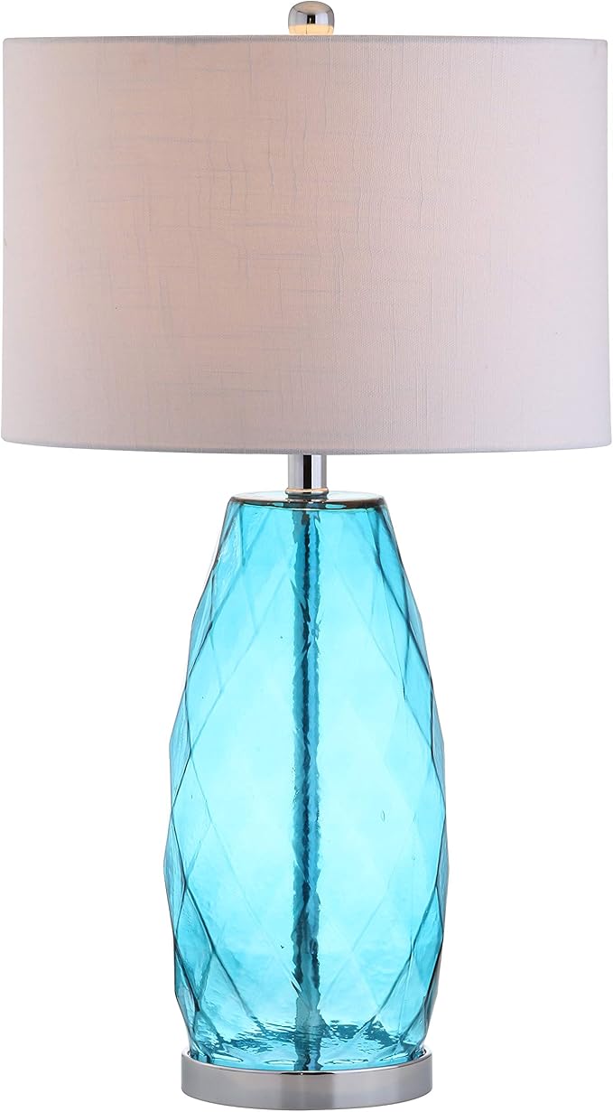 Juliette 26.5" Glass/Metal LED Table Lamp Contemporary Transitional Bedside Desk