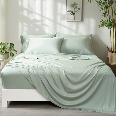 Cooling Sheets Set Queen Size 6 Piece - 100% Rayon Derived from Bamboo_Sheets