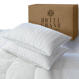 Feather Down Pillow 100% Cotton Standard Size Pillows Set of 2 Pack Home