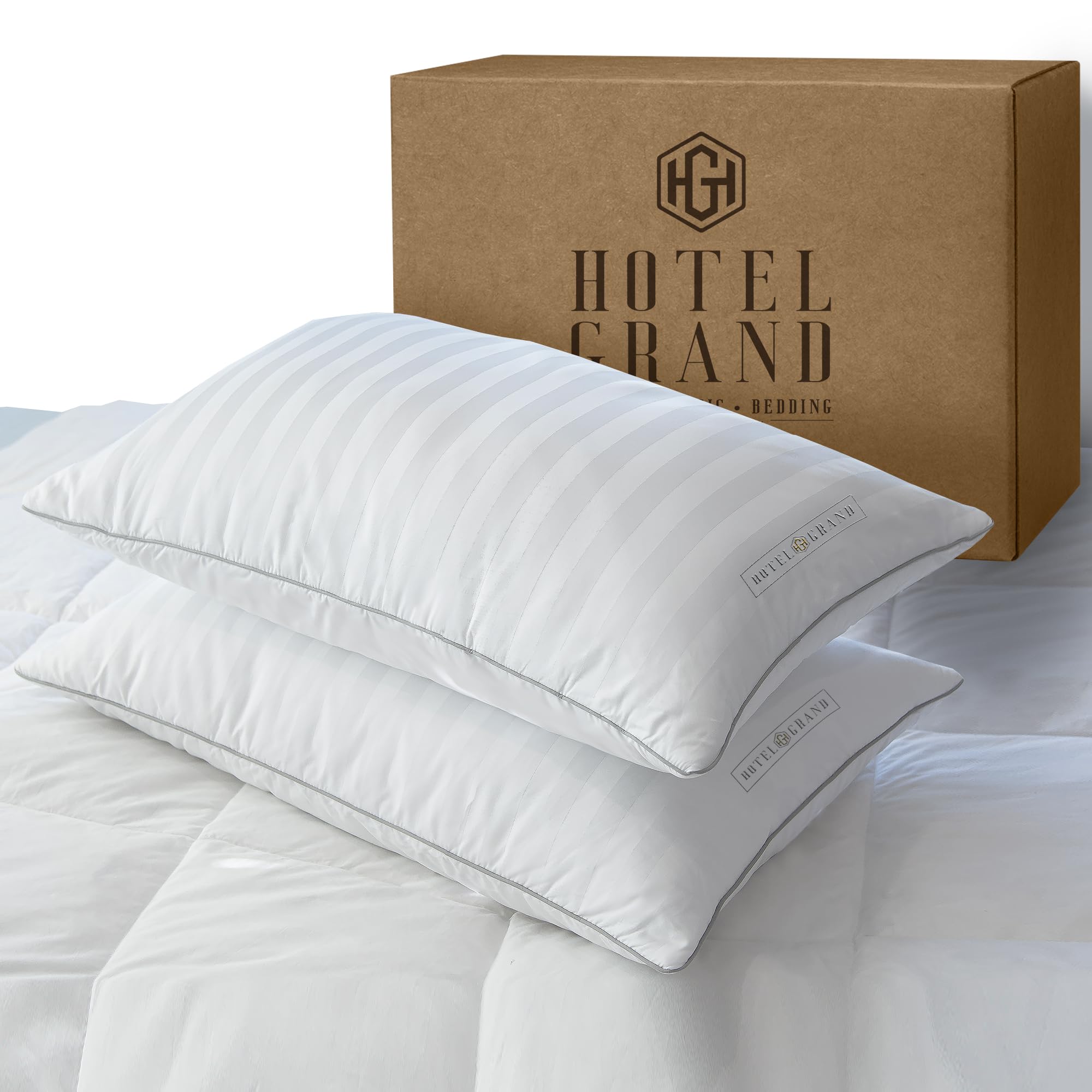 Feather Down Pillow 100% Cotton Standard Size Pillows
