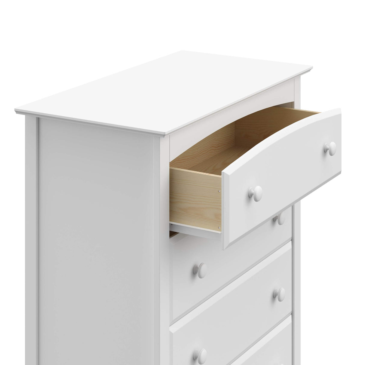 Kenton 5 Drawer Dresser (White) for Kids Bedroom, Nursery Dresser Organizer