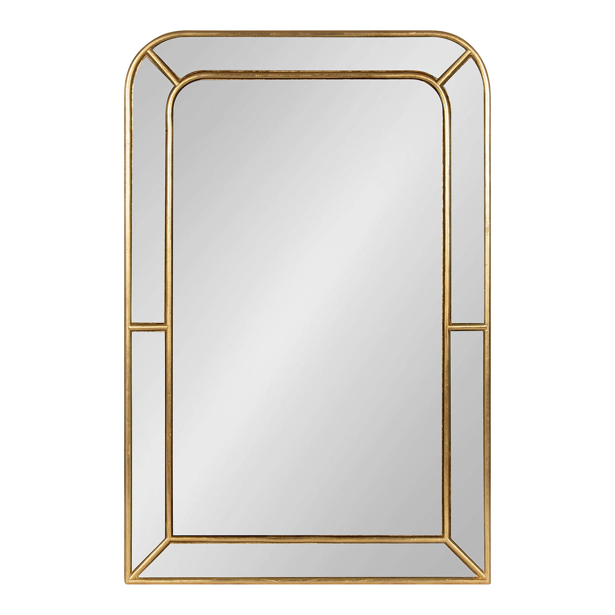 Lamson Transitional Framed Wall Mirror, 20 x 30, Gold, Sophisticated Glam Wall Decor