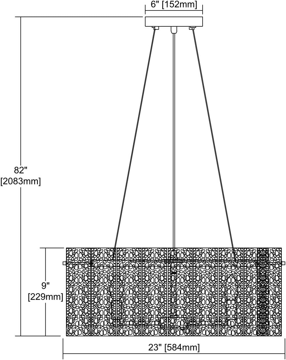 11913/6 Pendant Light, Polished Chrome