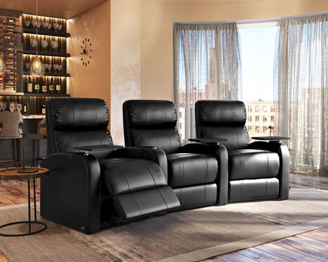 Diesel XS950 Home Theatre Chairs Black Leather - Accessory Dock - Memory Foam