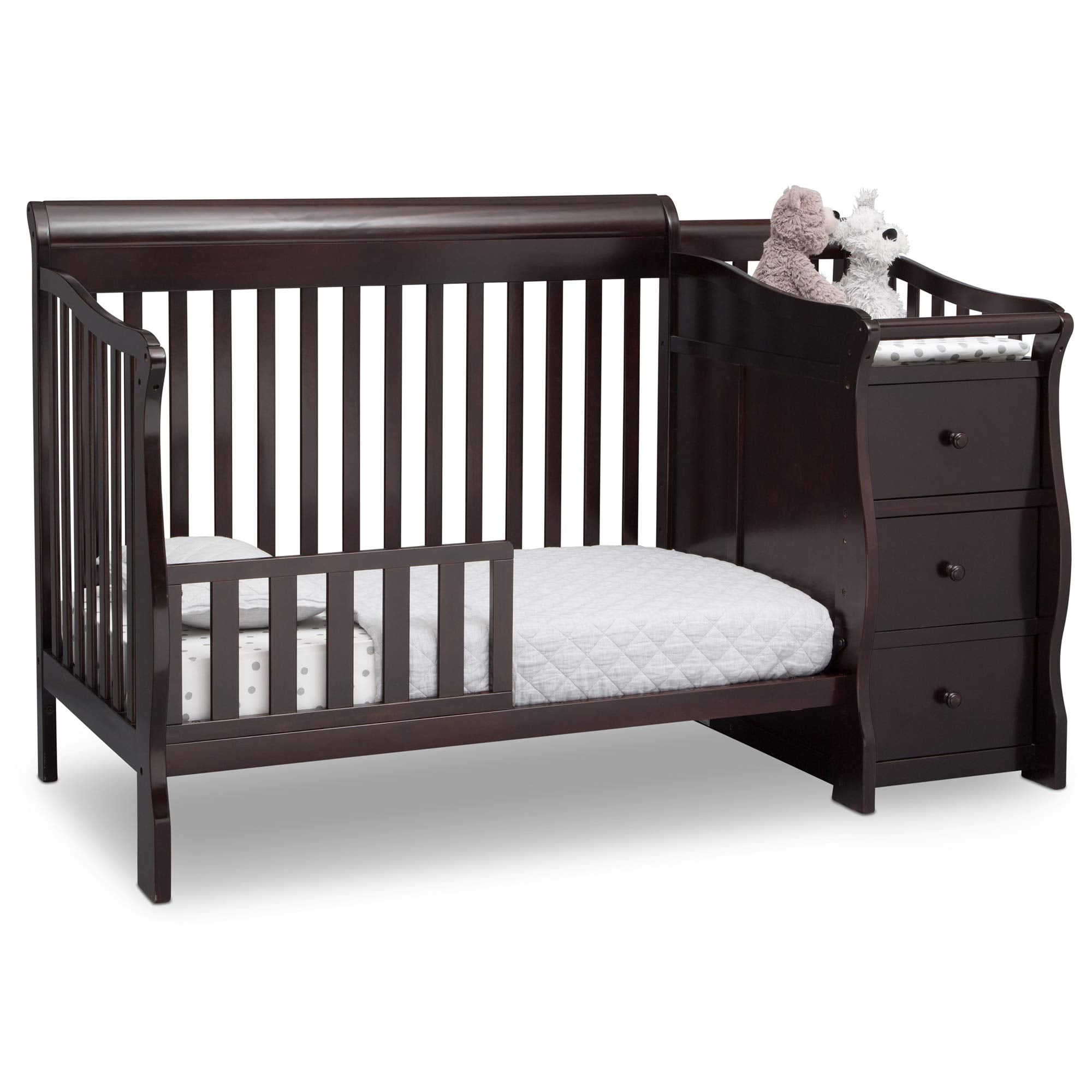 Princeton Junction 4-in-1 Convertible Crib and Changer - Greenguard Gold Certified, Dark