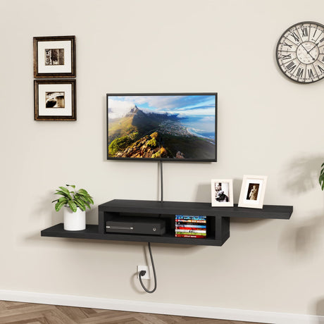 Floating TV Stand Shelf, Wall Mount Entertainment Center, 60” Media Console Stand