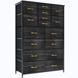 16 Drawers Dresser for Bedroom, Tall Dressers & Chests of Drawers with Wood Top