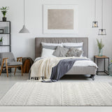 Ibiza Collection 8742 Cream 8x10 Modern Abstract Area Rug