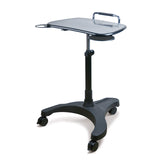 Mobile Laptop Standing Desk Carts on Wheels, Pneumatic, Height Adjustable Rolling