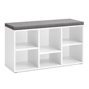 Shoe Bench, Shoe Storage Organizer with 6 Compartments