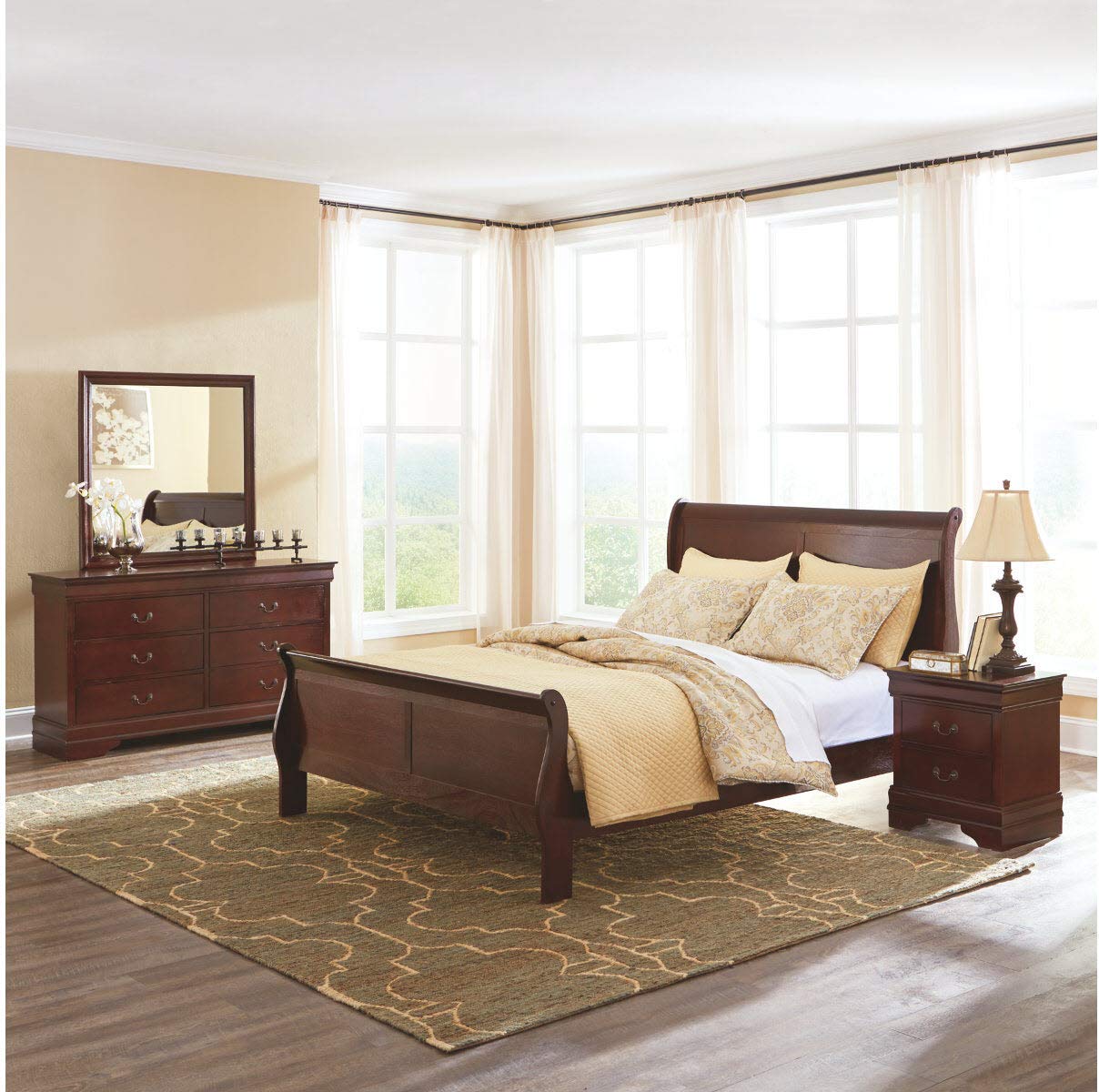 Alisdair Traditional 6 Drawer Dresser, Dark Brown