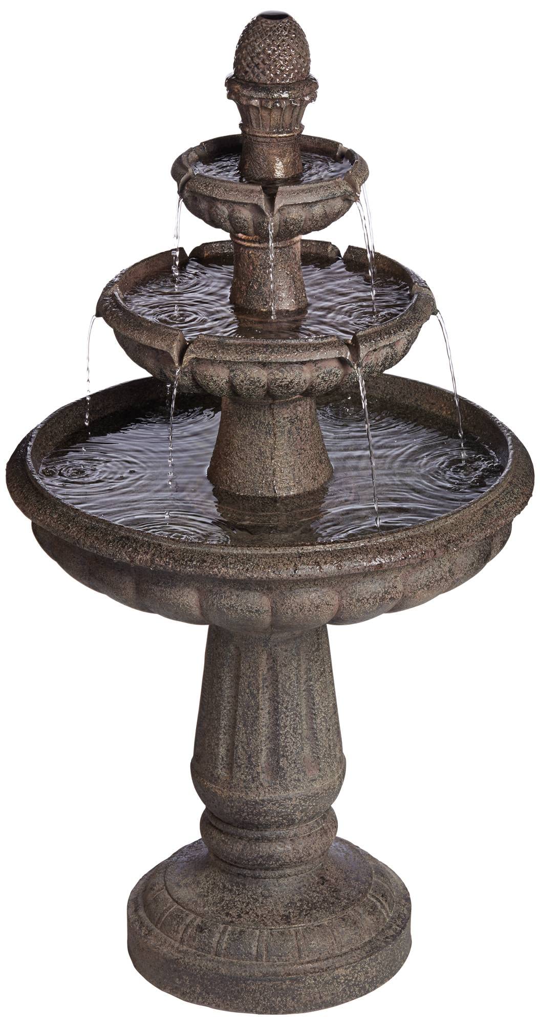 Rendaux Italian Style 3 Tier Outdoor Floor Water Fountain