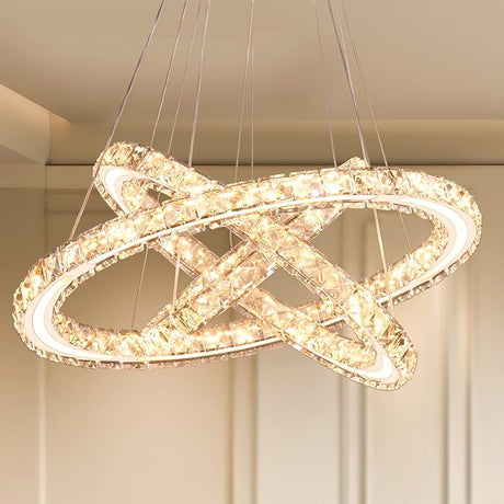 Modern Crystal Chandeliers LED Chandelier Pendant Lights Chandelier Rings Pendant Light