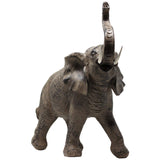 Seraphic Large 13" African Elephant Statue Gifts for Women, Big Elephant Decor Scuplture with Trunk Up for Home Decor