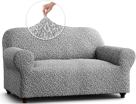 BY GA.I.CO. Loveseat Slipcover - Oversized Chair Cover - Stretch Couch