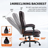 Big and Tall Executive Office Chair with Footrest - 400lbs Capacity