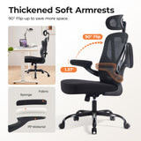 Ergonomic Office Chair with Lumbar Support and Adjustable Headrest