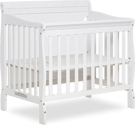 Alice 3-in-1 Full Panel Convertible Mini Crib, Olive, Greenguard Gold Certified