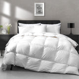 Heavyweight Down Feather Fibers Comforter King Size - Ultra-Soft Luxury High Fill-Power Hotel-Style Thicker