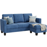 Convertible Sectional 3 L-Shaped Couch Soft Seat with Modern Linen Fabric