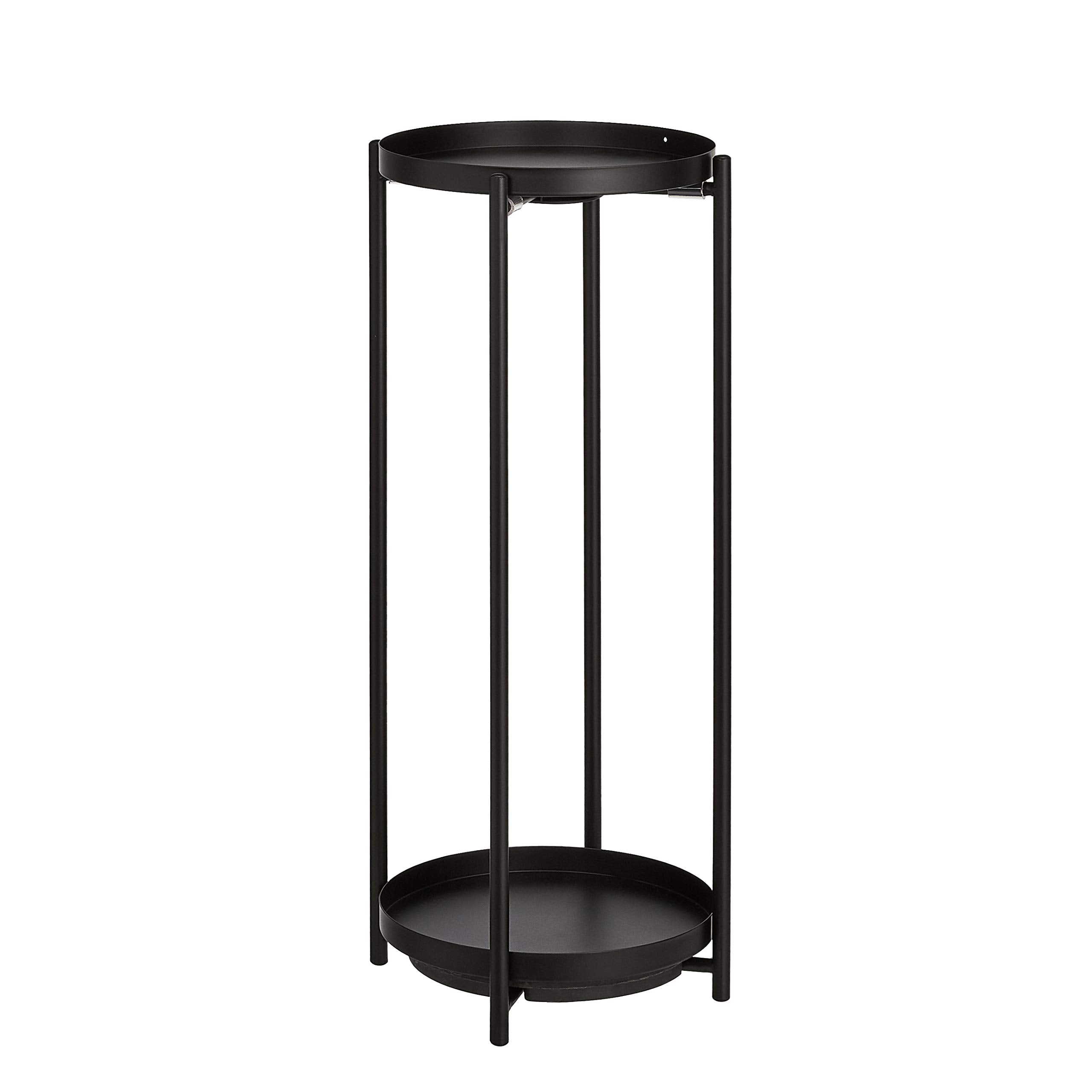 Round Plant Stand, Black
