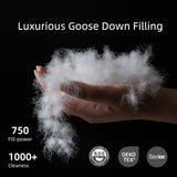 Premium Hungarian Goose Down Pillows Queen Size, Fluffy Bed Pillows for Sleeping