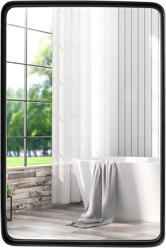 Bathroom Mirror, Rectangle Decorative Wall Mounted Bathroom Vanity Mirror