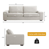 88.58" Modern Sofa 3 Seats Couch for Living Room, Chenille Oversized Loveseat Sofa