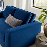 Avendale Velvet – Made in The USA with Bench Seat Cushion, Loveseat, Deep Navy