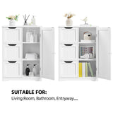 Bathroom Floor Storage Cabinet, Bathroom Freestanding Cabinet with 3 Large Drawers