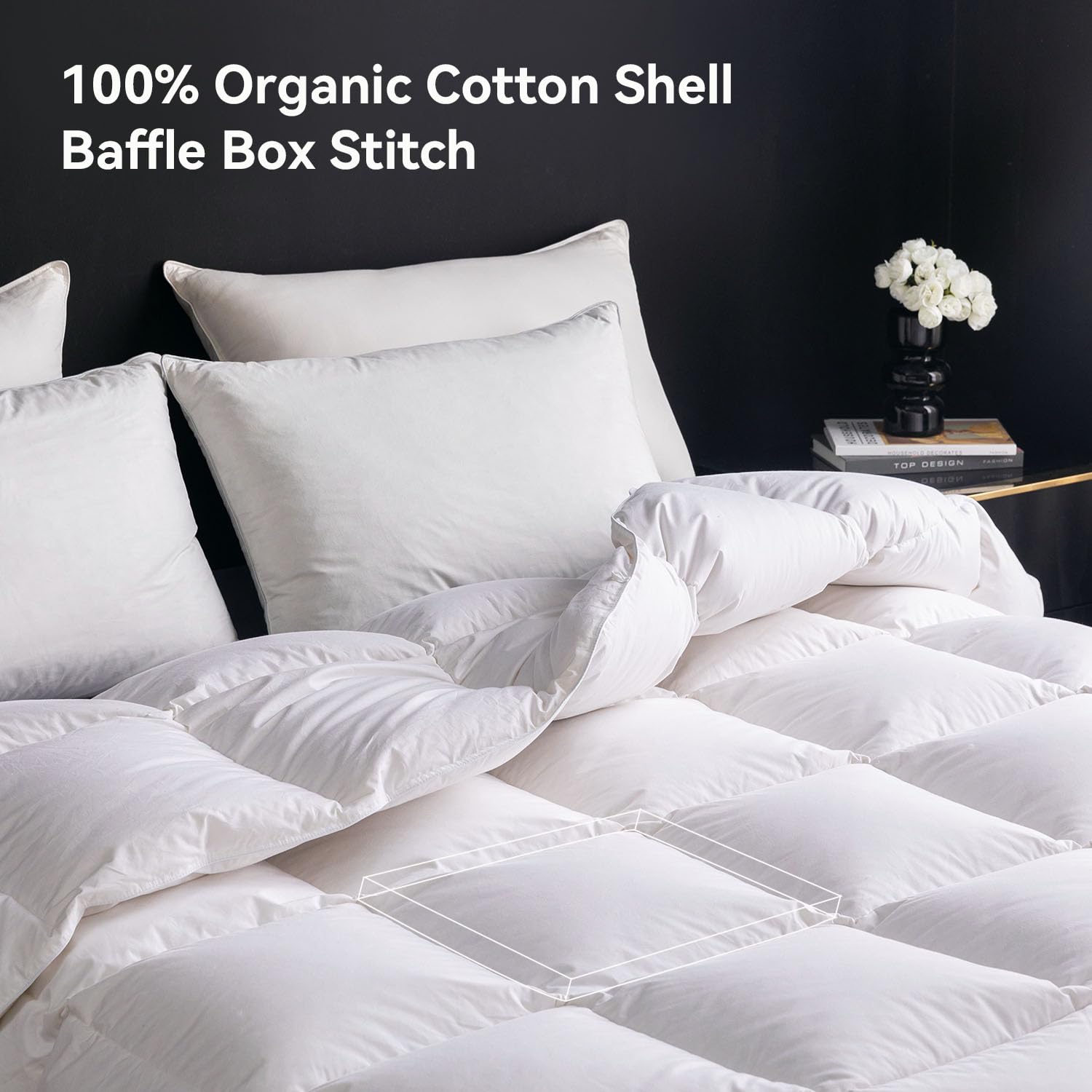 Oversized King Goose Feather Down Comforter - 700+ Fill Power