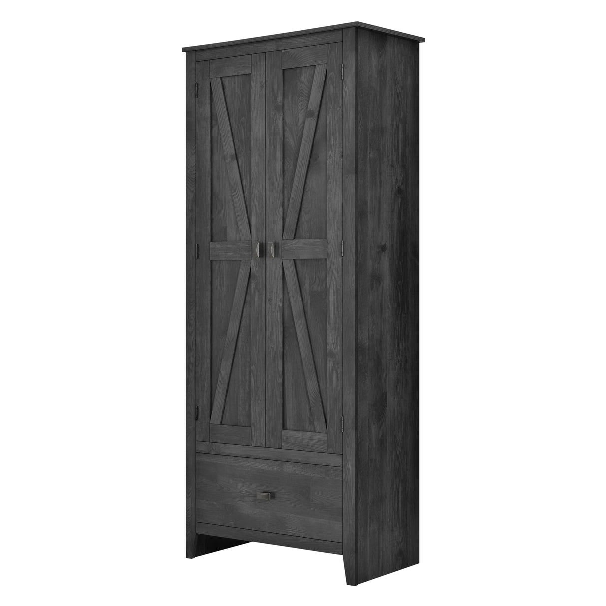 Evolution Farmington 30" Wide Storage Cabinet, Rustic Gray