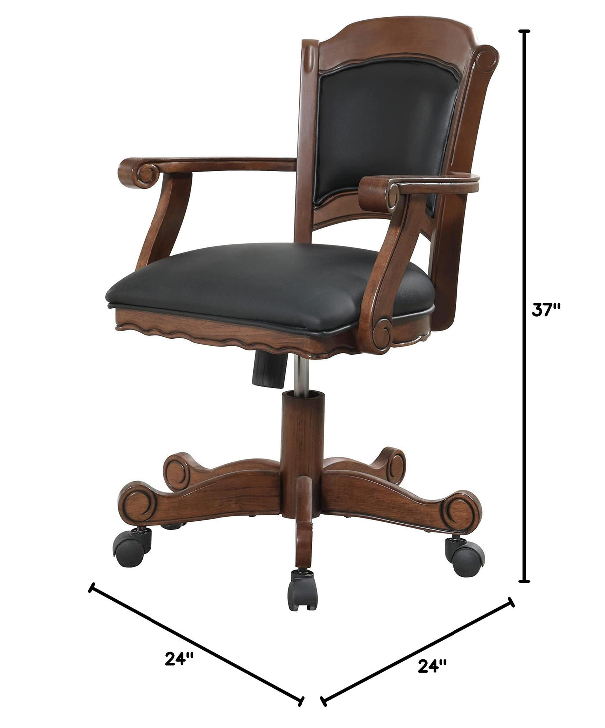 Simple Relax Leatherette Arm Chair, Tobacco and Black